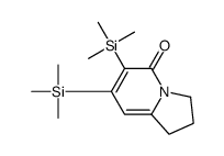 6,7-bis(trimethylsilyl)-2,3-dihydro-1H-indolizin-5-one结构式