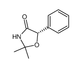 (5S)-5-phenyl-2,2-dimethyl-4-oxazolidinone结构式