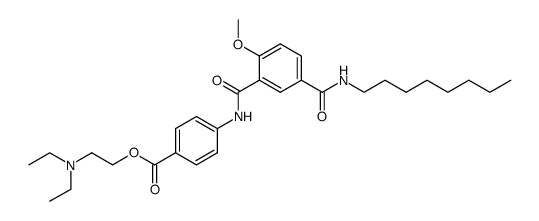 4-(2-Methoxy-5-octylcarbamoyl-benzoylamino)-benzoic acid 2-diethylamino-ethyl ester Structure