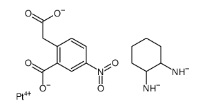 (2-azanidylcyclohexyl)azanide,2-(carboxylatomethyl)-5-nitrobenzoate,platinum(4+) Structure