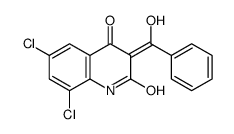 (3E)-6,8-dichloro-3-[hydroxy(phenyl)methylidene]-1H-quinoline-2,4-dione结构式