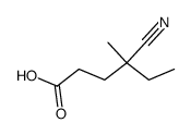 (-)-4-Cyano-4-ethyl-4-methyl-butyric acid Structure