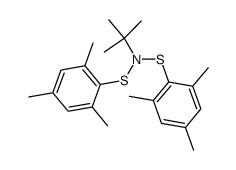 N,N-bis<(2,4,6-trimethylphenyl)thio>-tert-butylamine结构式