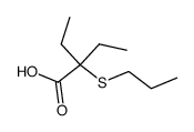 2-Propylmercapto-2-ethyl-buttersaeure Structure