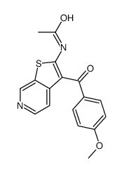 N-[3-(4-methoxybenzoyl)thieno[2,3-c]pyridin-2-yl]acetamide Structure