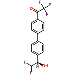 1-{4'-[(1R)-2,2-Difluoro-1-hydroxyethyl]-4-biphenylyl}-2,2,2-trifluoroethanone结构式