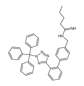 N-{[2'-(2-triphenylmethyl-2H-tetrazol-5-yl)-1,1'-biphenyl-4-yl]methyl}pentaneamidine Structure