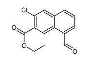 ethyl 3-chloro-8-formylnaphthalene-2-carboxylate结构式