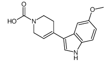 4-(5-methoxy-1H-indol-3-yl)-3,6-dihydro-2H-pyridine-1-carboxylic acid结构式