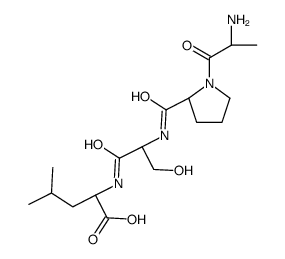 (2S)-2-[[(2S)-2-[[(2S)-1-[(2S)-2-aminopropanoyl]pyrrolidine-2-carbonyl]amino]-3-hydroxypropanoyl]amino]-4-methylpentanoic acid结构式