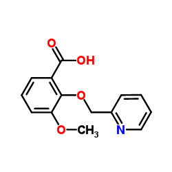 3-Methoxy-2-(2-pyridinylmethoxy)benzoic acid结构式