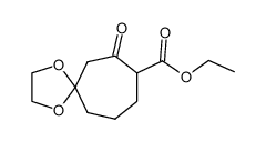 7-oxo-1,4-dioxa-spiro[4.6]undecane-8-carboxylic acid ethyl ester结构式