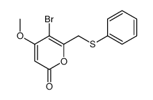 5-bromo-4-methoxy-6-(phenylsulfanylmethyl)pyran-2-one Structure