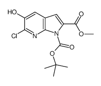 2-Methyl 1-(2-methyl-2-propanyl) 6-chloro-5-hydroxy-1H-pyrrolo[2, 3-b]pyridine-1,2-dicarboxylate Structure