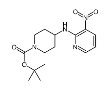 4-[(3-硝基-2-吡啶基)氨基]-1-哌啶甲酸叔丁酯结构式