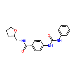4-[(Phenylcarbamoyl)amino]-N-(tetrahydro-2-furanylmethyl)benzamide Structure