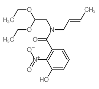 Benzamide,N-2-buten-1-yl-N-(2,2-diethoxyethyl)-3-hydroxy-2-nitro- Structure