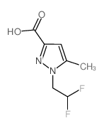 1-(2,2-Difluoroethyl)-5-methyl-1H-pyrazole-3-carboxylic acid结构式