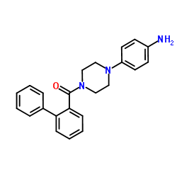 [4-(4-Aminophenyl)-1-piperazinyl](2-biphenylyl)methanone Structure