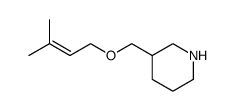 Piperidine, 3-[[(3-methyl-2-buten-1-yl)oxy]methyl]- Structure