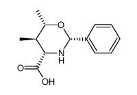 (2R,4S,5R,6S)-5,6-dimethyl-2-phenyl-tetrahydro-2H-1,3-oxazin-4-carboxylic acid Structure