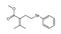 methyl 3-methyl-2-(2-(phenylseleno)ethyl)-2-butenoate结构式