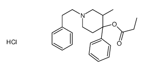 [3-methyl-4-phenyl-1-(2-phenylethyl)piperidin-4-yl] propanoate,hydrochloride结构式