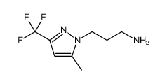 1H-Pyrazole-1-propanamine, 5-methyl-3-(trifluoromethyl) Structure