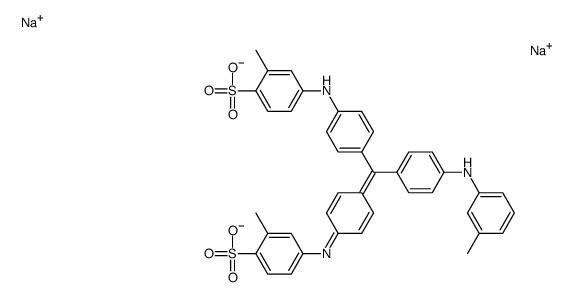 disodium,2-methyl-4-[4-[[4-(3-methylanilino)phenyl]-[4-(3-methyl-4-sulfonatophenyl)iminocyclohexa-2,5-dien-1-ylidene]methyl]anilino]benzenesulfonate Structure