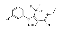 1-(3-chlorophenyl)-N-ethyl-5-(trifluoromethyl)pyrazole-4-carboxamide结构式