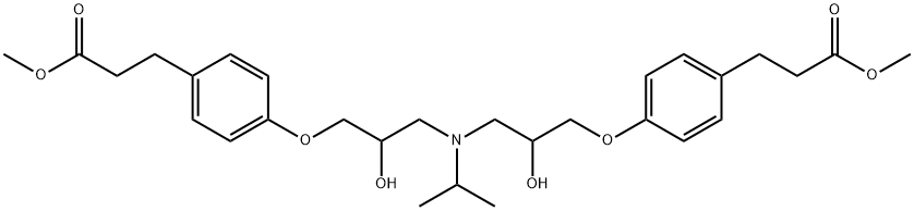 Methyl 3-[4-[2-hydroxy-3-[[2-hydroxy-3-[4-(3-methoxy-3-oxopropyl)phenoxy]propyl]-propan-2-ylamino]propoxy]phenyl]propanoate picture