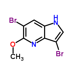 3,6-Dibromo-5-methoxy-1H-pyrrolo[3,2-b]pyridine结构式