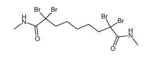 N.N'-Dimethyl-2.2.8.8-tetrabrom-azelainsaeure-diamid结构式