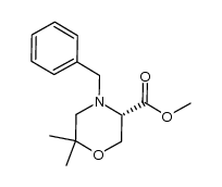 (S)-methyl 4-benzyl-6,6-dimethylmorpholine-3-carboxylate结构式