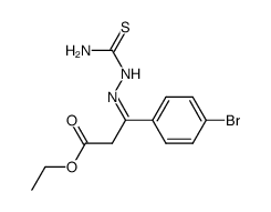 3-(4-bromo-phenyl)-3-thiosemicarbazono-propionic acid ethyl ester Structure
