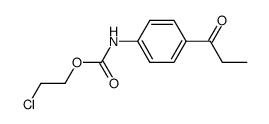 (4-propionyl-phenyl)-carbamic acid-(2-chloro-ethyl ester)结构式