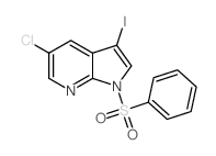 1-Benzenesulfonyl-5-chloro-3-iodo-1H-pyrrolo[2,3-b]pyridine Structure