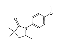 1-(4-methoxy-phenyl)-3,3,5-trimethyl-pyrrolidin-2-one结构式