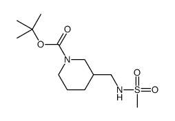 tert-butyl (3S)-3-(methanesulfonamidomethyl)piperidine-1-carboxylate结构式