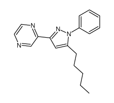 2-(5-pentyl-1-phenyl-1H-pyrazol-3-yl)-pyrazine Structure