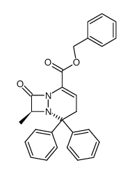 1-(2-carboxyprop-2-yl)-4-methyl-2-<((2-(trimethylsilyl)ethoxy)carbonyl)methyl>-1,2-diazetidin-3-one结构式