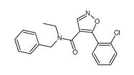 N-Benzyl-5-(2-chlorophenyl)-N-ethylisoxazole-4-carboxamide结构式