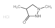 3-Pyrazolidinone,1,4-dimethyl-, hydrochloride (1:1) structure
