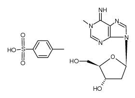 (2R,3S,5R)-2-(hydroxymethyl)-5-(6-imino-1-methyl-1H-purin-9(6H)-yl)tetrahydrofuran-3-ol 4-methylbenzenesulfonate结构式