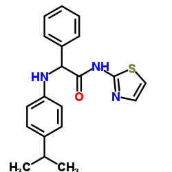 2-(4-ISOPROPYLANILINO)-2-PHENYL-N-(1,3-THIAZOL-2-YL)ACETAMIDE结构式