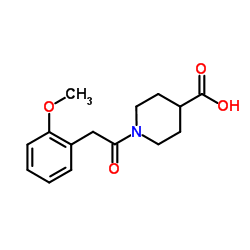 1-[(2-Methoxyphenyl)acetyl]-4-piperidinecarboxylic acid Structure