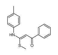 3-(4-methylanilino)-3-methylsulfanyl-1-phenylprop-2-en-1-one结构式
