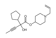 (1-prop-2-enylpiperidin-4-yl) 2-cyclopentyl-2-hydroxypent-3-ynoate Structure