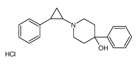 4-phenyl-1-[(1R,2S)-2-phenylcyclopropyl]piperidin-4-ol,hydrochloride Structure
