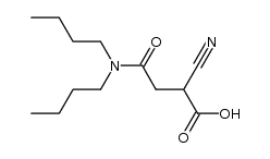 2-cyano-3-N,N-dibutylcarbamoylpropanoic acid结构式